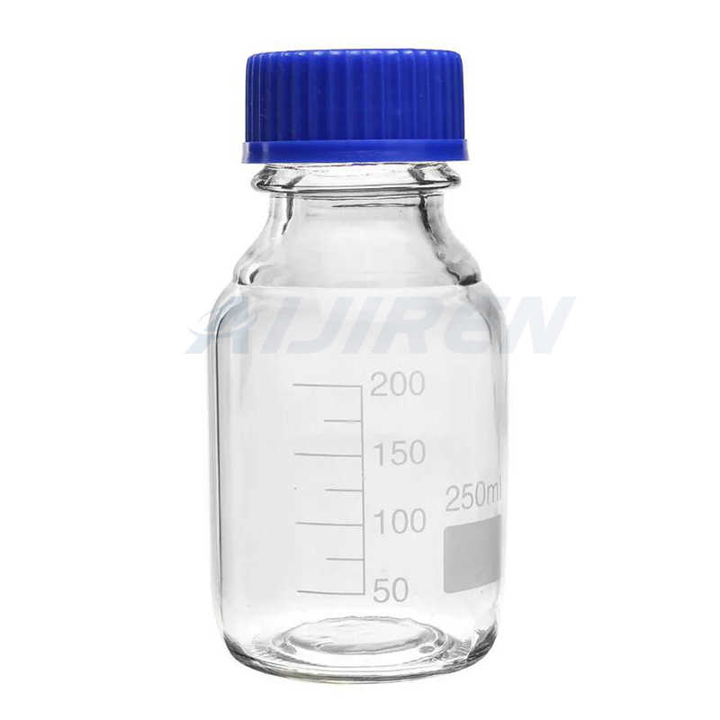 EXW price screw cap reagent bottle 250ml GL80 screw cap Alibaba